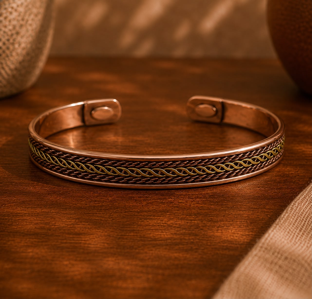 Bracelet Anatolie — Cuivre tressé à la main