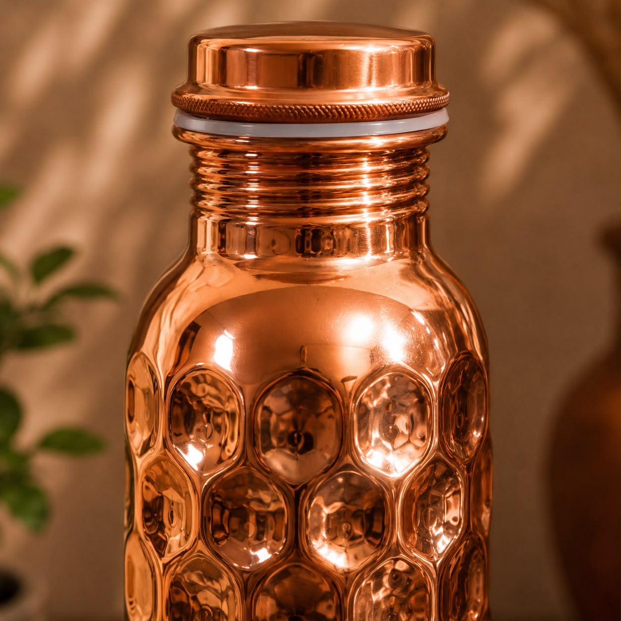Gourde Nid d'Abeille — Cuivre martelé d'Istanbul (950ml)