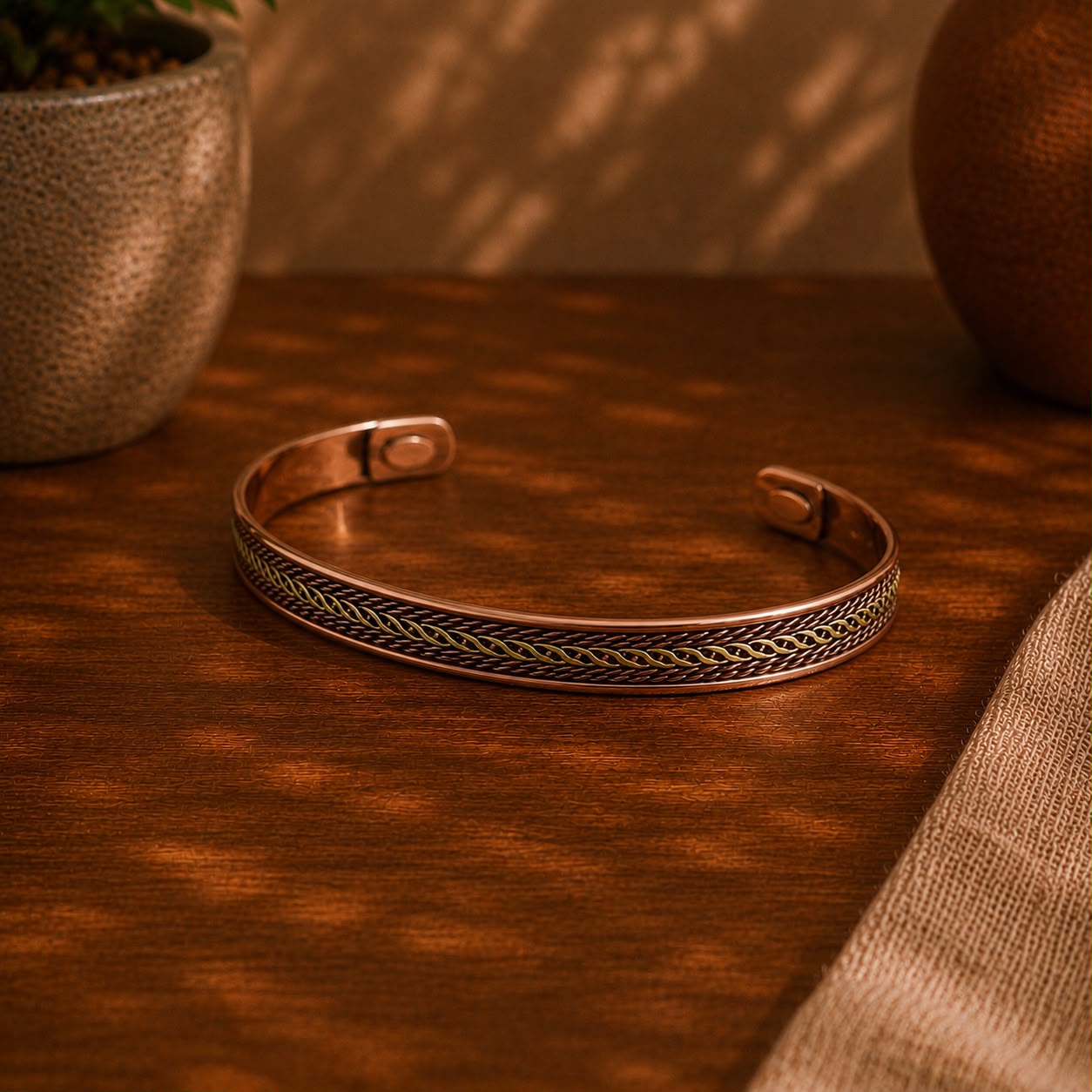 Bracelet Anatolie — Cuivre tressé à la main